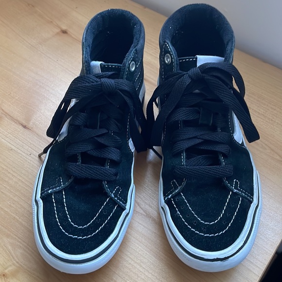 Vans Off The Wall High Top Black Suede Skateboard Shoes 500714 - Picture 7 of 14